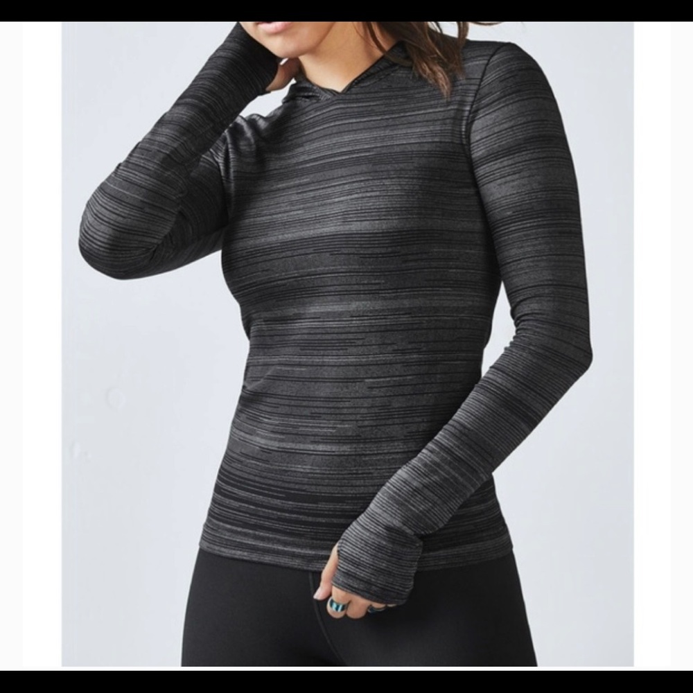 Fabletics Megan Seamless Lurex Pullover Hoodie L
